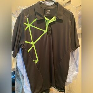 Adidas Adizero Men's Polo Shirt in Black and Neon Green